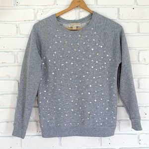 Michael Kors Crystal embellished gray sweatshirt